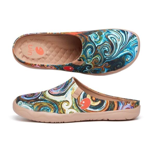 UIN Men's Slipper Comfort Mules Walking Casual Travel Shoes (Starry Night) - Picture 5 of 8